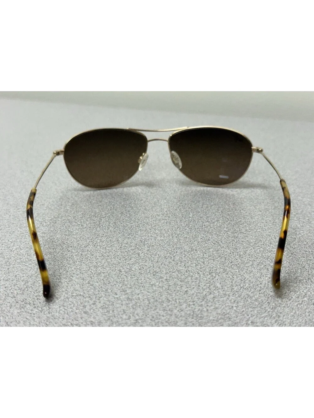 Maui Jim Baby Beach MP-SG Aviator Sunglasses Gold Titanium, Polarized Lens *READ